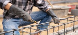 laying concrete foundation for shed